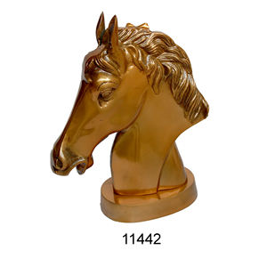 En fonte D'aluminium En Gros Luxe Ornement Cheval Statue Artisanat Argent Fini - Product Image 3