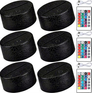 Lámpara LED <span class=keywords><strong>de</strong></span> Ilusión 3D con 16 Colores Cambiantes, Control Remoto, Decoración para Habitación, Regalos <span class=keywords><strong>de</strong></span> Cumpleaños, Base <span class=keywords><strong>de</strong></span> Lámpara Nocturna Negra para Niños, una Opción Increíble - Product Image 1