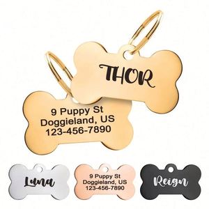 Carved <b>Dog</b> <b>Tag</b> Stainless Steel Paw Print Pet Pendant With Laser Logo Blank Material Engraved Keychain From Factory - Product Image 4