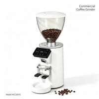 Molinillo de Café Eléctrico Comercial WARM con Muelas Planas de 74 mm, Dosificador para Espresso y Cafeterías