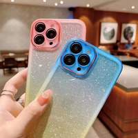 Étui de luxe pour téléphone portable Itel A50C/P65/A80/A50/P55/A70 avec protection d'objectif de caméra à paillettes dégradées, pochette Africa Transsion