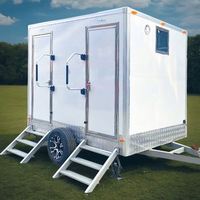 Vente en gros de toilettes préfabriquées portables pour événements, remorque pour caravane mobile extérieure insonorisée