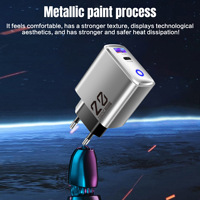 Chargeur mural USB-C double port 20W PD & QC3.0 à charge rapide avec sortie 5V/3A pour 14/15/16 Pro Max et appareil photo (vente en gros)