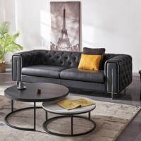 Hochwertiges modernes lounge-sofa-set möbel für zuhause luxus italienisches wohnzimmer couch samt stoff chesterfield-sofa-set