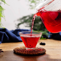 Thé aux fleurs d'hibiscus séchées naturelles cueillies à la main en gros, saveur douce, infusion chaude ou froide, thé floral bien-être