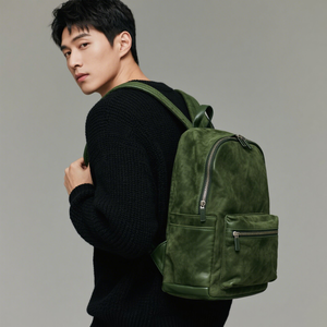Nhà Sản Xuất Tùy Chỉnh Chất Lượng Cao Mềm Cảm Ứng Da Lộn Da Bò Giản Dị Vẻ Của Nam Giới Da Chính Hãng Ba Lô Cho Sử Dụng Hàng Ngày Đô Thị Du Lịch - Product Image 4