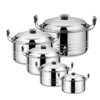 Ensemble de casseroles en acier inoxydable Allnice, 10 pièces, ensemble de casseroles pour la cuisson, ensemble de casseroles pour la cuisine à induction