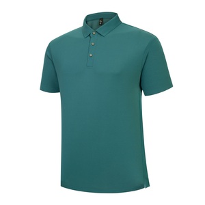 Chemise pour homme en tissu tricoté teint en fil, couleur unie, manches courtes, coupe classique, séchage rapide, respirante, style décontracté chic, idéale pour l'été - Product Image 4