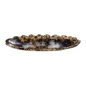 Vaisselle de table en résine, assiette décorative à motif floral, écologique, pour la présentation de noix et de bonbons, design personnalisable - Product Image 1