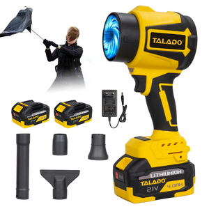 TALADO Attrezzatura Industriale/Fai-da-te <span class=keywords><strong>per</strong></span> Rimozione Polvere e Soffiaggio Neve con Motore Brushless a Batteria al Litio, Turbina a Basso Rumore, 700g di Potenza Eolica - Product Image 2