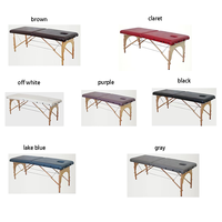 Table de massage et de beauté pliable en bois, design moderne, réglable, haute qualité, portable, pour salon, hôtel et usage domestique