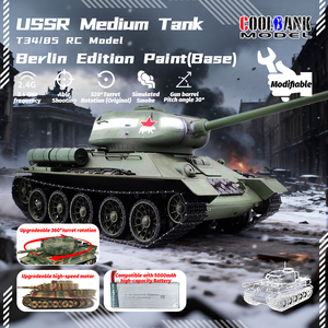 COOLBANK <span class=keywords><strong>Tanque</strong></span> RC Soviético <span class=keywords><strong>T</strong></span>-<span class=keywords><strong>34</strong></span>/85 a Escala 1/16 con Accesorios Modificables, Función de Batalla por Infrarrojos, Modelo para Coleccionistas - Product Image 3