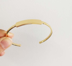 Tùy Chỉnh Engravable Thư Văn Bản Tên Logo <span class=keywords><strong>Cuff</strong></span> Mở Bangles Trống Vàng Mạ Cá Nhân Khắc Thanh <span class=keywords><strong>Cuff</strong></span> Vòng Đeo Tay - Product Image 6