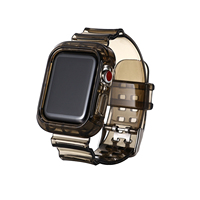 Correa deportiva de silicona para Apple Watch, cristal transparente, Series 7, 41mm, 45mm, repuesto para iWatch 7