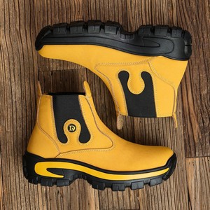 Bottes <span class=keywords><strong>Chelsea</strong></span> d'extérieur pour hommes de qualité supérieure, à enfiler, en <span class=keywords><strong>cuir</strong></span> PU durable, pour le travail et la construction industrielle - Product Image 4