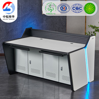 Console de Commande Moderne Extensible en Métal pour Centre de Surveillance, Équipement de Bureau pour Salle de Diffusion et Salle de Contrôle de Sécurité