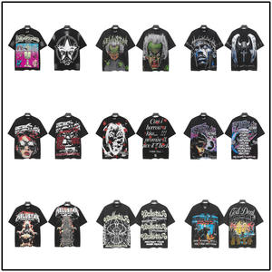 เสื้อยืดฮิปฮอปทรงโอเวอร์ไซส์ ยูนิเซ็กซ์ ผ้าฝ้าย 100% แขนสั้น ระบายอากาศได้ดี เหมาะสำหรับฤดูร้อน น้ำหนักผ้า 200 กรัม ดีไซน์ลายแฟชั่นสำหรับผู้ชาย - Product Image 5