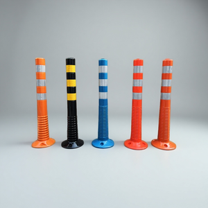 Advertencia Columna elástica Aislamiento Pila Barandilla Instalación de tráfico Barricada Poste de tráfico Barrera DE SEGURIDAD Conos De Seguridad - Product Image 1