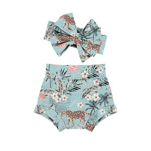 Productos de Moda: Pantalones Cortos de Cintura Alta para Bebés con Diadema de Lazo, Estampados de Arcoíris, Shorts para Niñas Pequeñas, Shorts de Boutique para Niñas - Product Image 5
