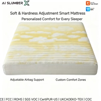 Matelas intelligent réglable AISLUMBERX, durable et écologique, avec ressorts ensachés et contrôle de fermeté, télécommande WiFi pour écoles, hôpitaux, hôtels