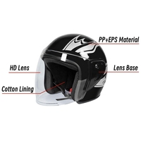 Casque de moto personnalisé Scorpion avec lentilles anti-buée, visière relevable et cache-cou