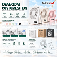 Ventilateur de bureau USB 2000 mAh - Ventilateur personnel rechargeable ultra-plat, fonctionnement silencieux, service OEM/ODM et personnalisation du logo