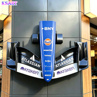 Sculpture murale en fibre de verre F1 : Aileron avant et cône de nez de voiture de course personnalisés – Décoration murale pour club de course et façade de magasin