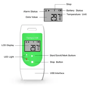 Controlador de temperatura termográfico para corrente fria, portátil, usb, tipo de umidade, dados logger, temperatura