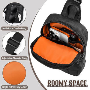 กระเป๋าคาดอกขนาดเล็กแบบกำหนดเองสำหรับผู้ชาย เหมาะสำหรับการเดินทาง ทำงาน เล่นกีฬา แนวทหาร ใช้กับระบบโมลล์ ใส่เครื่องมือ กันน้ำ ใช้งานได้หลากหลาย กระเป๋าสะพายข้างขนาดเล็ก - Product Image 3