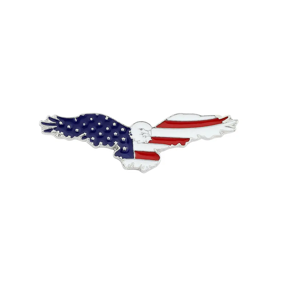Insignia de rayas de la bandera americana, Pin de solapa de estrellas, insignia de Metal para los Patriots de EE. UU., Pin de esmalte suave