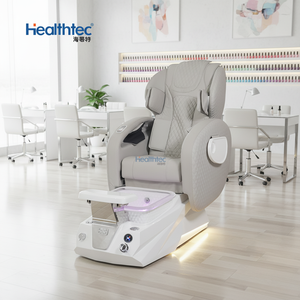 Chaise de pédicure de bain de pieds <span class=keywords><strong>robot</strong></span> de massage électrique haut de gamme de couleur personnalisable avec pompe de drainage lumières colorées pour onglerie - Product Image 1