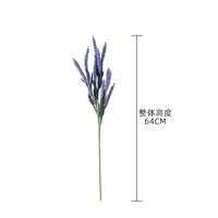 12 Bunga Lavender Provence PE Foam untuk Pernikahan, Perlengkapan Tanaman Hijau, Dekorasi Bunga Palsu, Produsen Bunga Simulasi dan Herbal