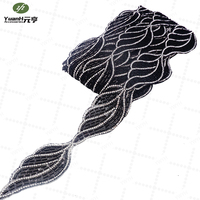 Lumière luxe 50mm feuille en forme de coupe perle Tube colle bas strass acrylique sable dentelle décorative vêtements africains robe