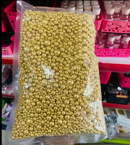 Vente en Gros de Perles de Sucre Décoratives Série Dorée, Mélange pour Pâtisseries Occidentales, Desserts, Gâteaux, Crèmes Glacées et Biscuits - Product Image 4