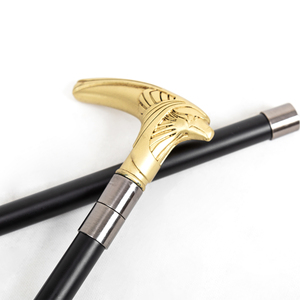 Canne de marche en résine dorée de 37 pouces avec tête d'aigle, style animalier minimaliste, canne de gentleman décorative, bâton de marche pour cosplay - Product Image 5