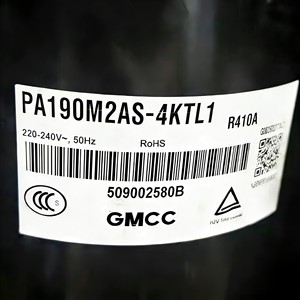 คอมเพรสเซอร์แบบสกรอลล์ Gmcc รุ่น Pa190m2as 4ktl1 ใช้สารทำความเย็น R410a แรงดันไฟฟ้า 220-240 โวลต์ 50 เฮิรตซ์ สำหรับระบบทำความเย็น - Product Image 1