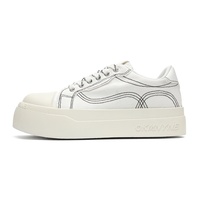 Baskets blanches non-marquées à semelle épaisse, respirantes, rehaussantes, en toile, de haute qualité, tendance, décontractées, style skate