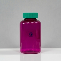Bouteille ronde en PET de 200 ml, couleur semi-transparente, col de 38 mm, conteneur en plastique de qualité alimentaire pour les compléments alimentaires, les bonbons, les poudres, l'emballage