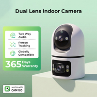 Caméra WiFi intérieure à double objectif 2K 3MP avec suivi IA des personnes, audio bidirectionnel, PTZ, pour la surveillance domestique des bébés et des animaux de compagnie