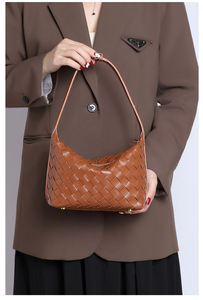 Bolsos Hobo informales elegantes para mujer a la moda tejidos a mano con asa ajustable patrón de encaje estilo Natural bolso de hombro - Product Image 4