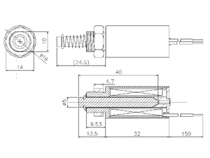 3V 5V <span class=keywords><strong>12V</strong></span> プッシュプル管状ソレノイド、ミニ電池式電磁コイル（ロック、バルブ、オートメーション用） - Product Image 6
