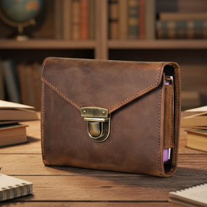 กล่องใส่ไพ่โป๊กเกอร์แบบสองชั้นพิเศษ ทำจากหนังแท้ พร้อมกุญแจล็อค ช่องใส่ปากกา สมุดโน้ต และชุดกระเป๋าเก็บของกวนอัน - Product Image 3