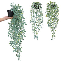 Ensemble cadeau pour la Saint-Valentin et Pâques, verdure artificielle en plastique suspendue, plante artificielle suspendue pour la décoration murale, la maison, le patio, l'extérieur