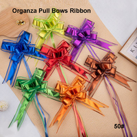 50 #   Ruban de 5,9 pouces en organza holographique pour paniers cadeaux, décorations, nœuds et emballages – Idéal pour anniversaires, mariages, Noël et le Nouvel An