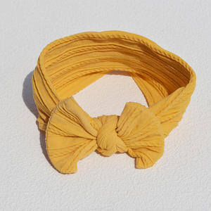 ที่คาดผมเด็กแบบนุ่มยืดหยุ่น 18 สี ลายวาฟเฟิล โบว์ใหญ่ สีพื้น สำหรับเด็กแรกเกิด-แฟชั่นอเนกประสงค์สำหรับใช้ในชีวิตประจำวัน - Product Image 2