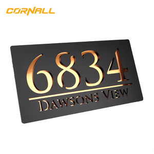 Números de Casa de acero inoxidable 304 personalizados del fabricante, señal de dirección de calle con número de puerta de casa ligera - Product Image 1