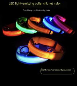 애완 동물 LED 개 목걸이 조정 가능한 플래시 충전 배터리 애완 동물 목걸이 반사 LED 개 애완 동물 목걸이 야간 분리 방지 - Product Image 2