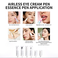 En stock – Flacon airless vide pour massage des yeux avec bille roulante en acier inoxydable, contenants de 5 ml, 10 ml, 12 ml, 15 ml pour sérum