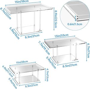 Acrylic cupcake hiển thị món tráng miệng đứng trong 3 kích cỡ-Thiết kế thanh lịch cho món tráng miệng, bánh kẹo & đồ ăn nhẹ Cookie hiển thị đứng - Product Image 3