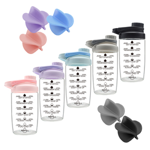 Miệng rộng dễ dàng để làm sạch chai thủy tinh đầy màu sắc với xử lý trộn bóng cho xách tay mang theo ngoài trời - Product Image 2